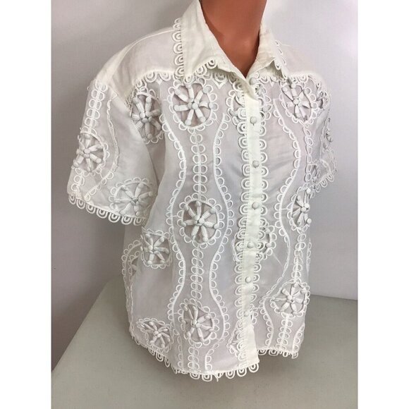 Fendas Haute Couture Blouse Womens Large - Picture 4 of 7